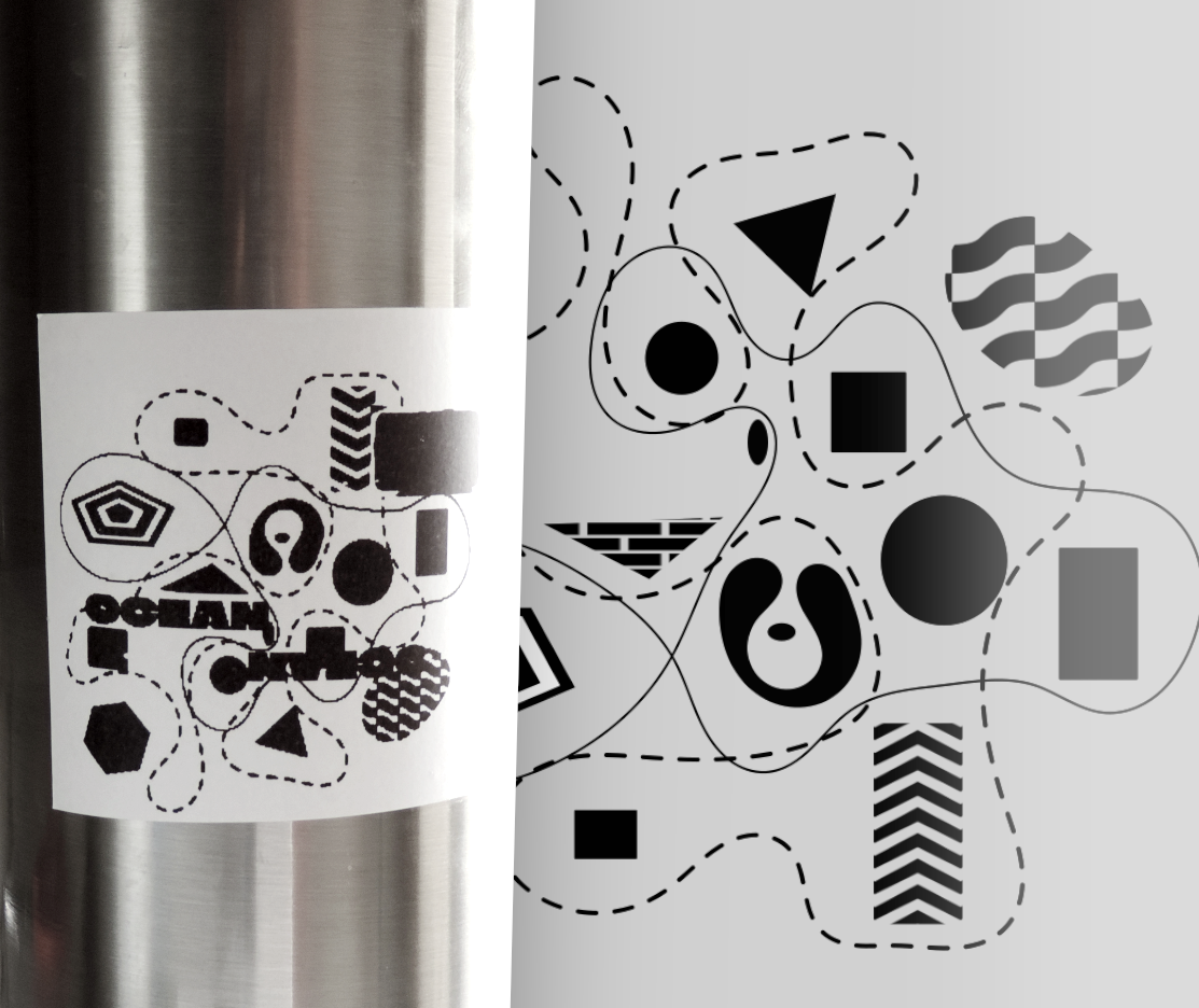 Simple Vector Patterns for Customized Stickers With Label Printer.