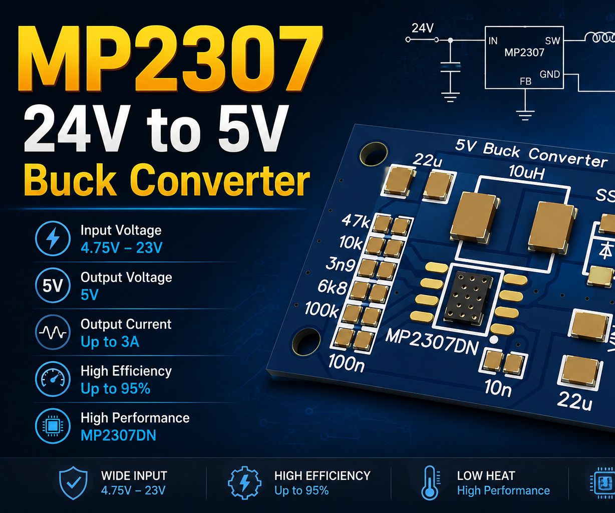 MP2307 5V to 24V Buck Converter
