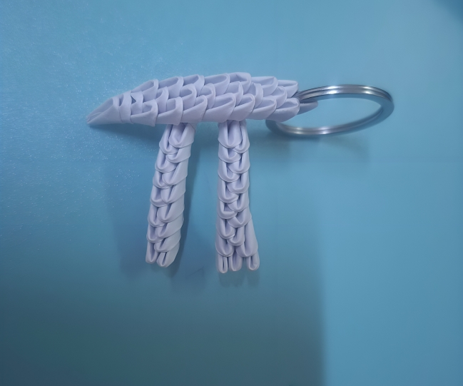 Origami Pi-Shaped Key Medal Water-resistant and Cut-resistant