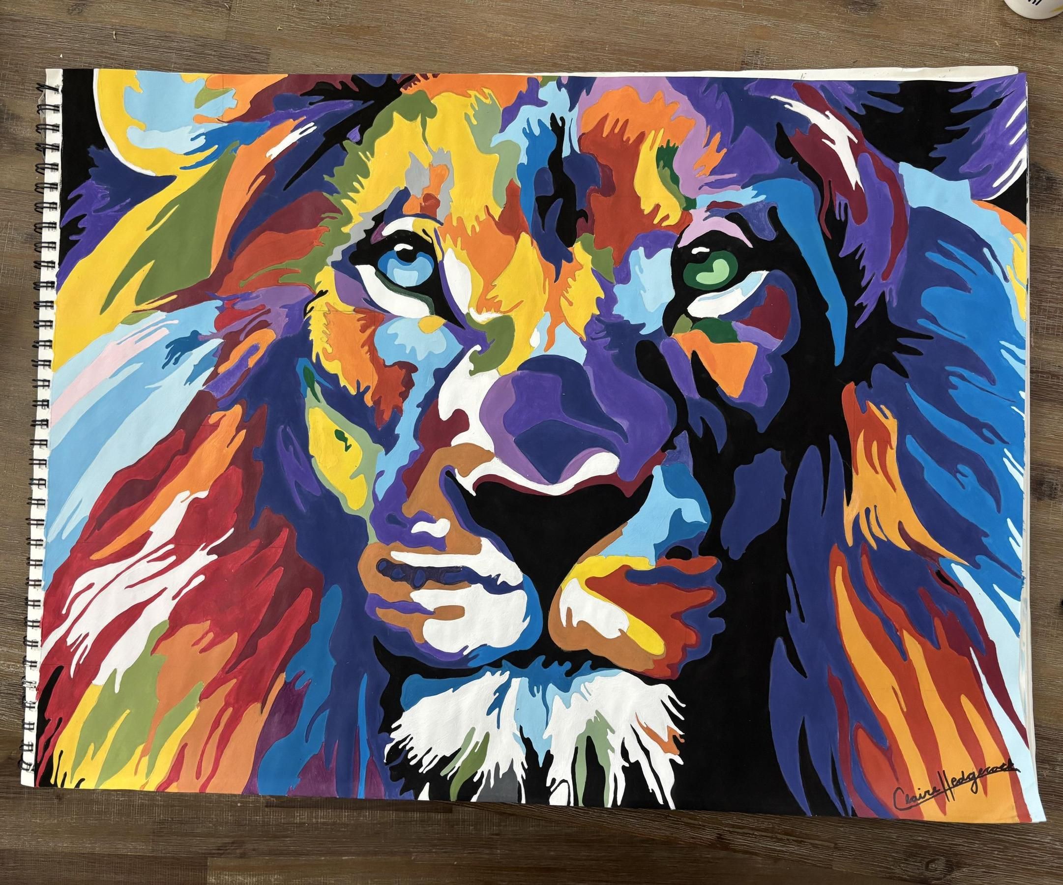 "Roaring Color"- a Rainbow Lion Painting