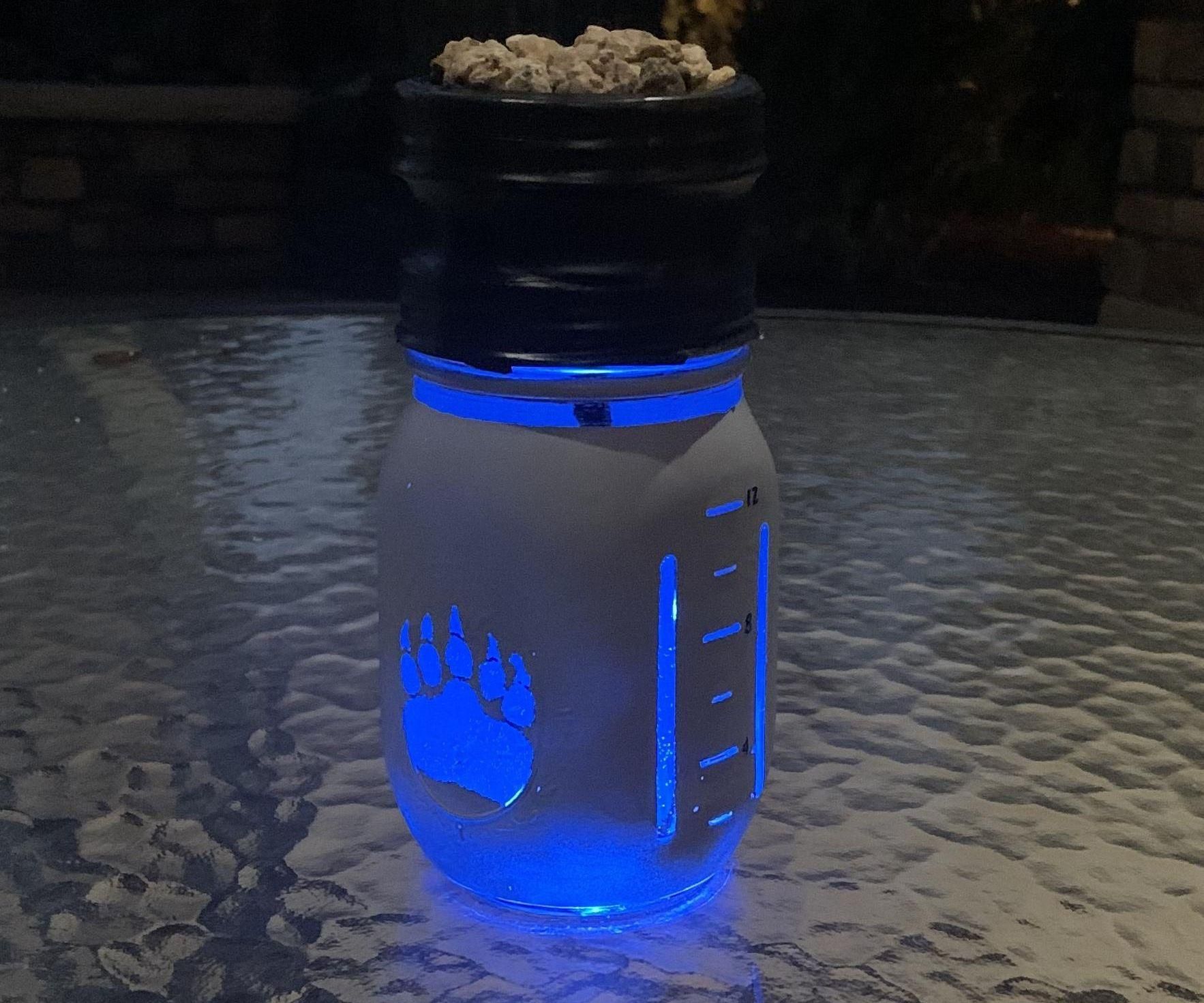 DIY LED Light Up Mason Jar Center Piece
