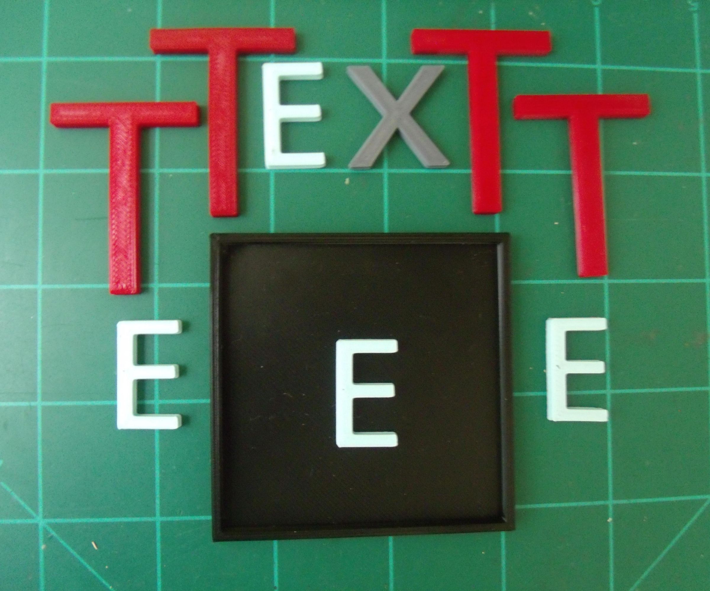 TEXT Puzzle Made With Tinkercad