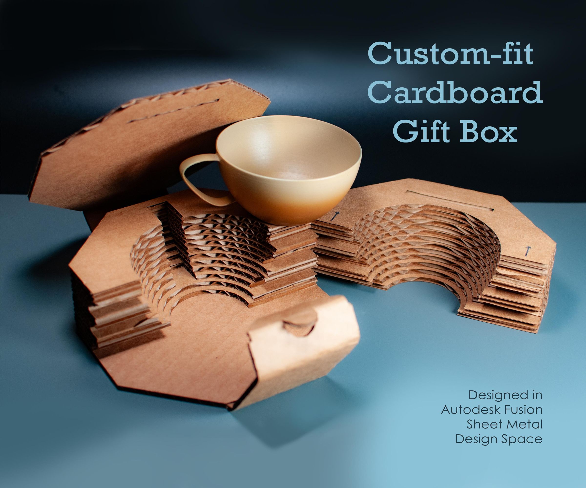 Custom-Fit Contoured Cardboard Gift Box