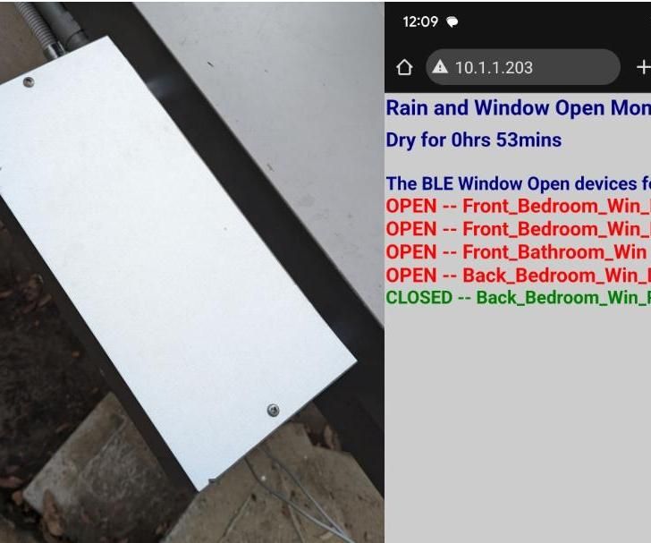 Audio Rain Sensor and Window Open Detector