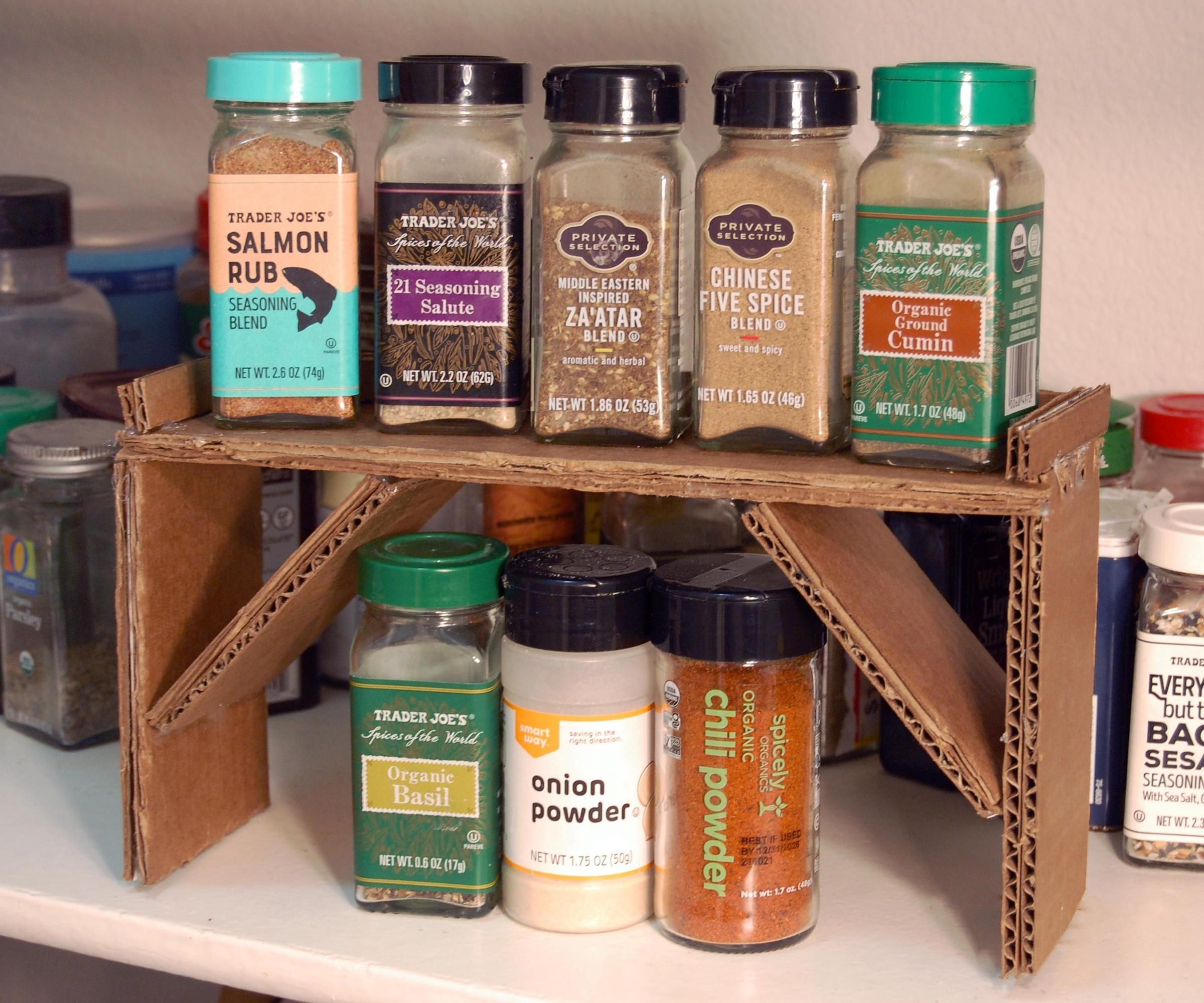 Cardboard Spice Rack - Simple, Sturdy, Affordable