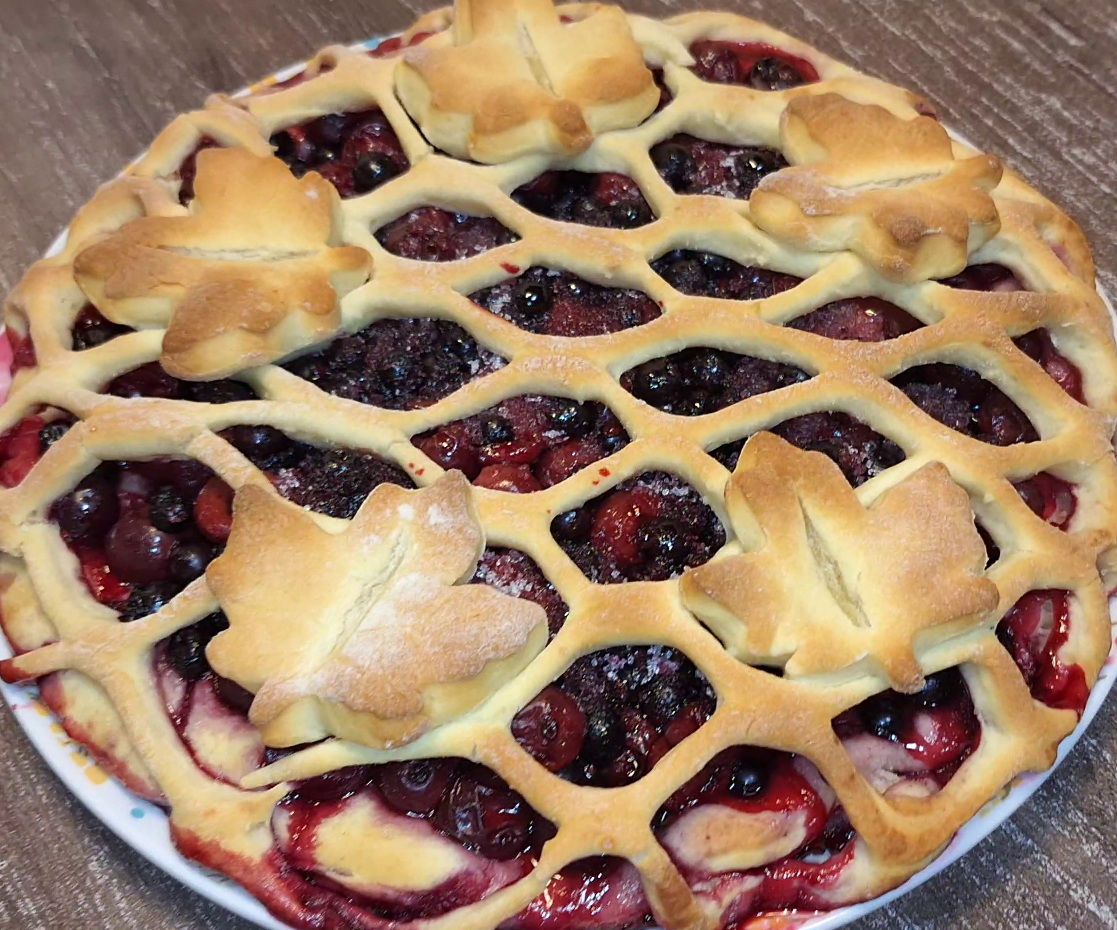 Pie With Frozen Berries — a Taste of Summer Memories. Homemade Yeast Dough!