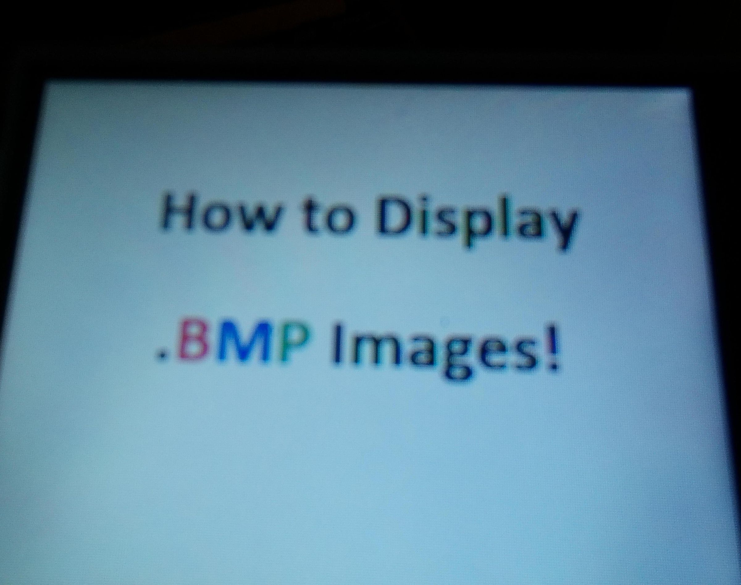 How to Use a TFT 2.8" Touchscreen to Display .bmp Images