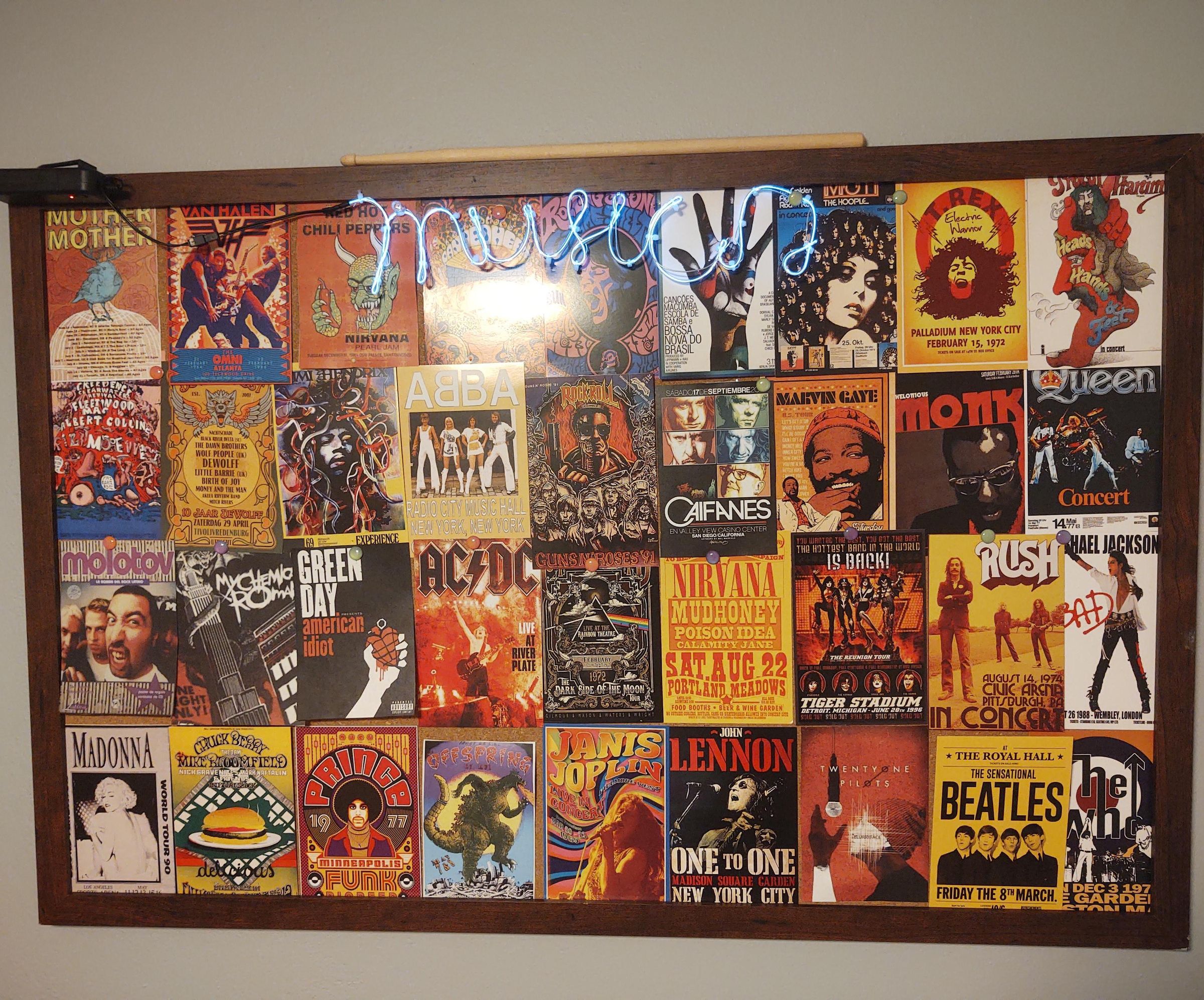 Over-bed Photo Collage With LED Features