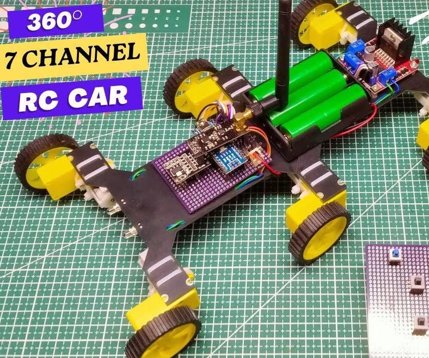 360 Degree Rotating RC CAR with 7 channel rc Transmitter and Receiver