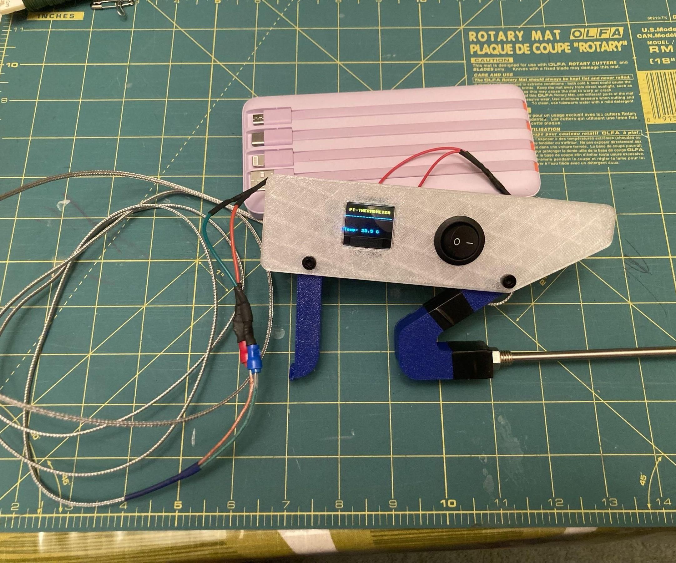The Π^3 (Pi-cubed) Thermometer: a Pi-Shaped, Raspberry Pi-Powered Probe for Perfect Pies