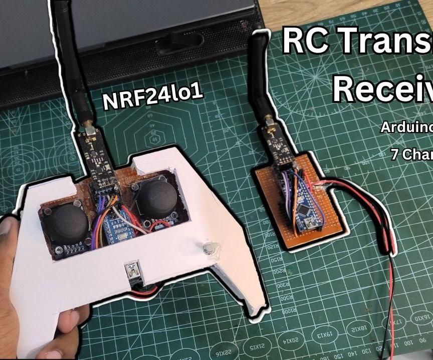 Build Your Own 7-Channel RC Transmitter and Receiver Using Arduino and NRF24L01+