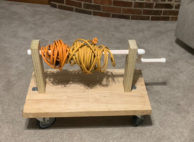 Scrap-Material Extension Cord Holder