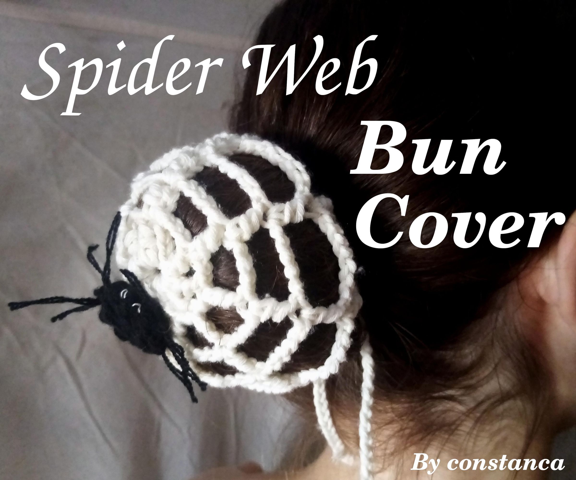 🕸️Crochet Spider Web Bun Cover🕸️