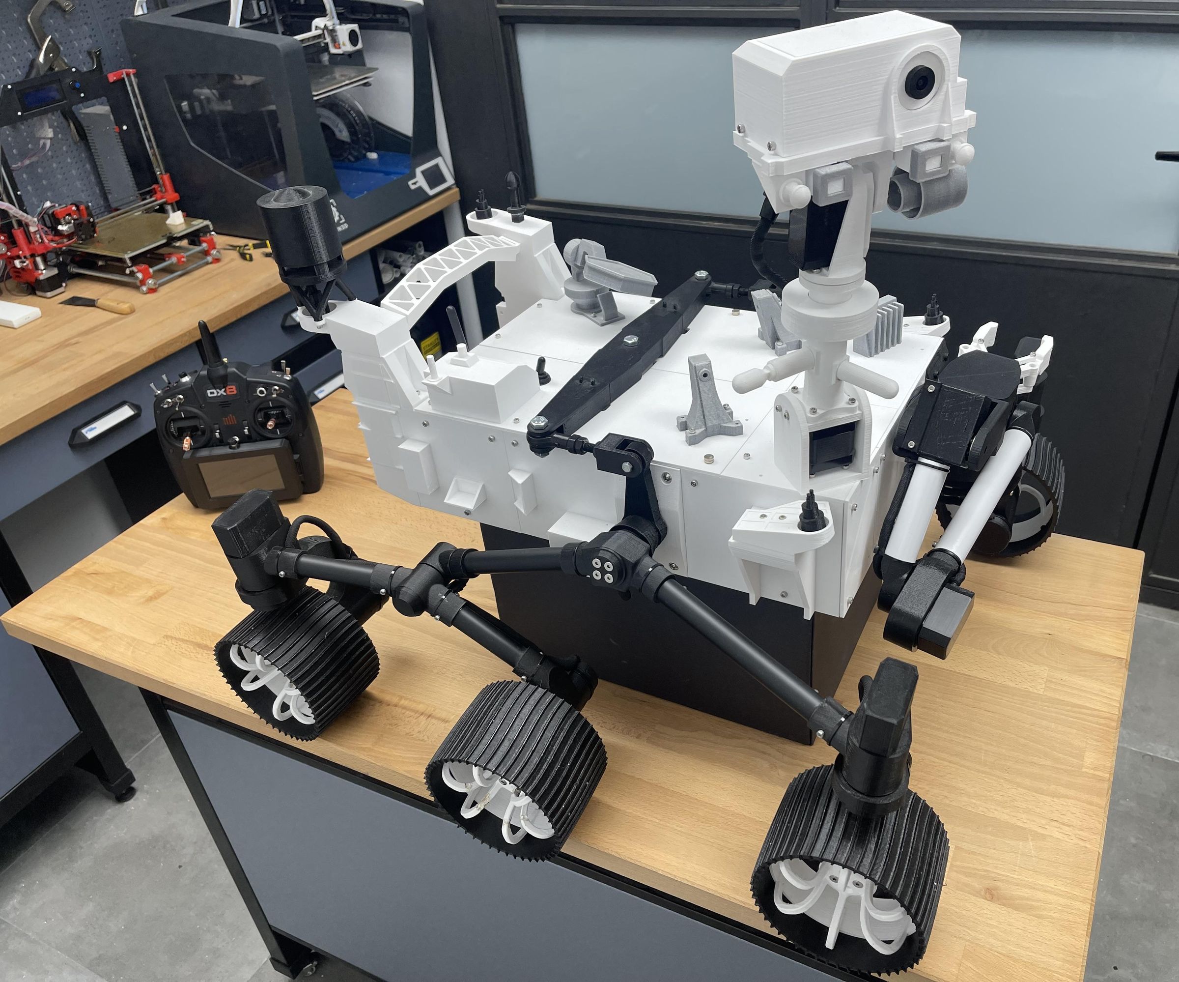 Perseverance Mars Rover Robot using Arduino, ESP32 and Raspberry Pi - 3D Printed