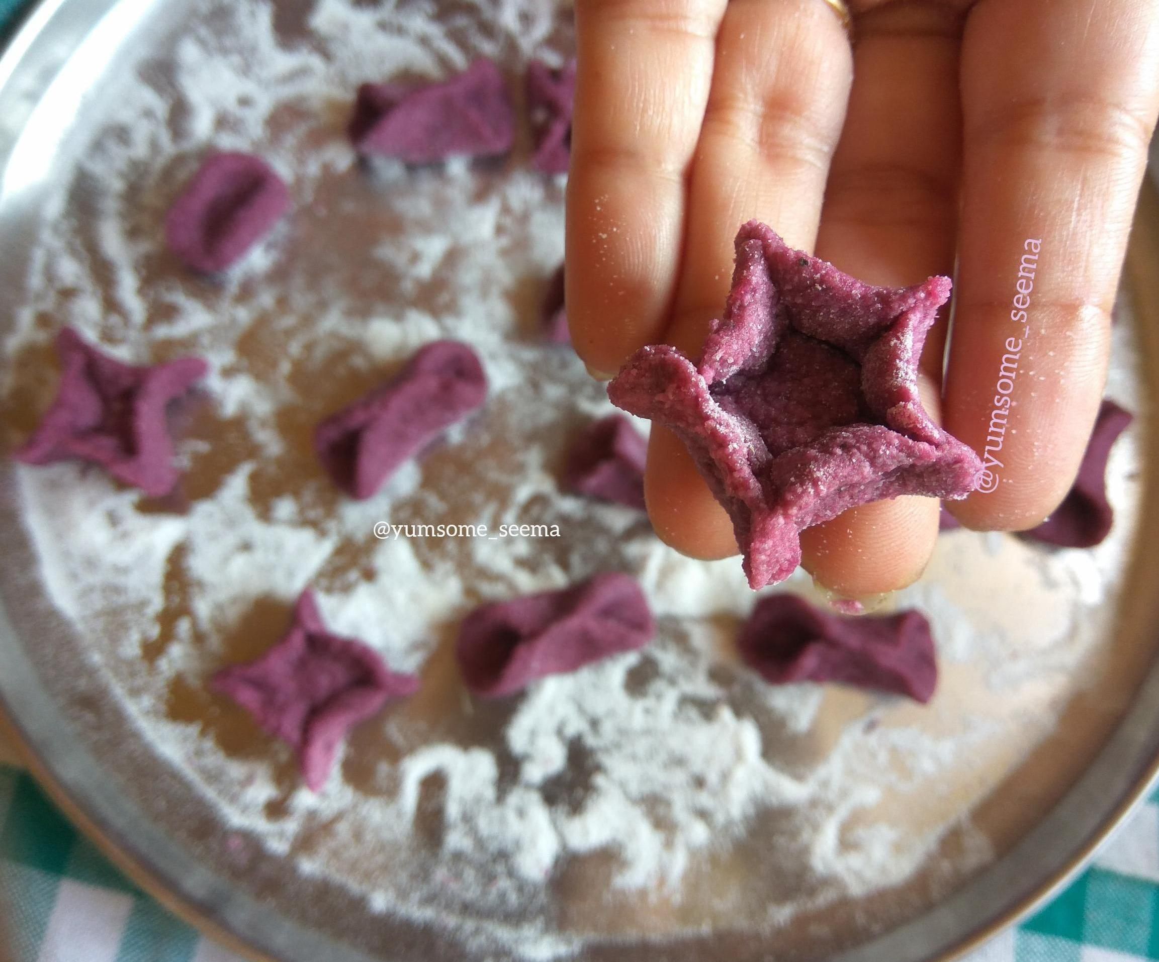 Easy Potato Pasta (naturally purple & healthy)