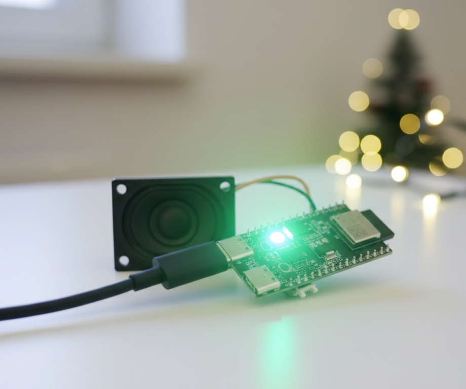 Play Christmas Music on an ESP32-C6 Using ChatGPT (No Amplifier Needed!)