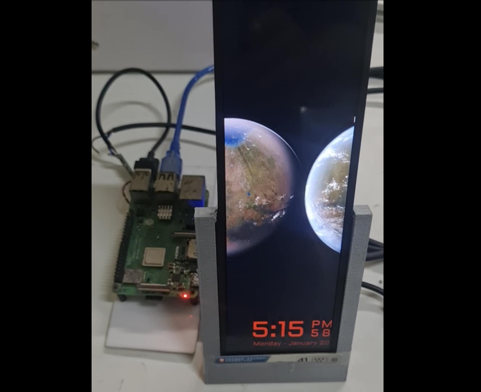 Pi Digital Clock 7.84" Display