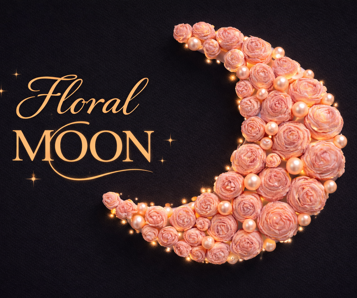 Floral Moon: DIY LED Wall Decor