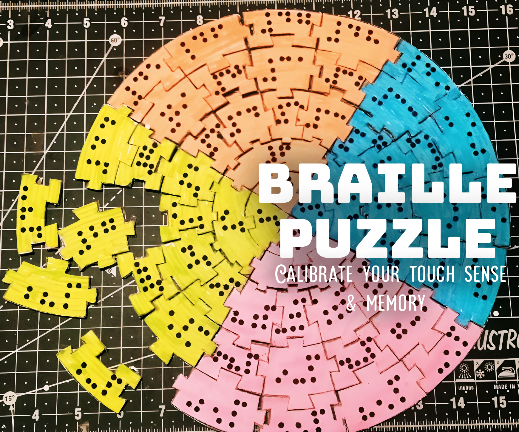 Touch & Learn Braille Puzzle (Specially for Visually Impaired)