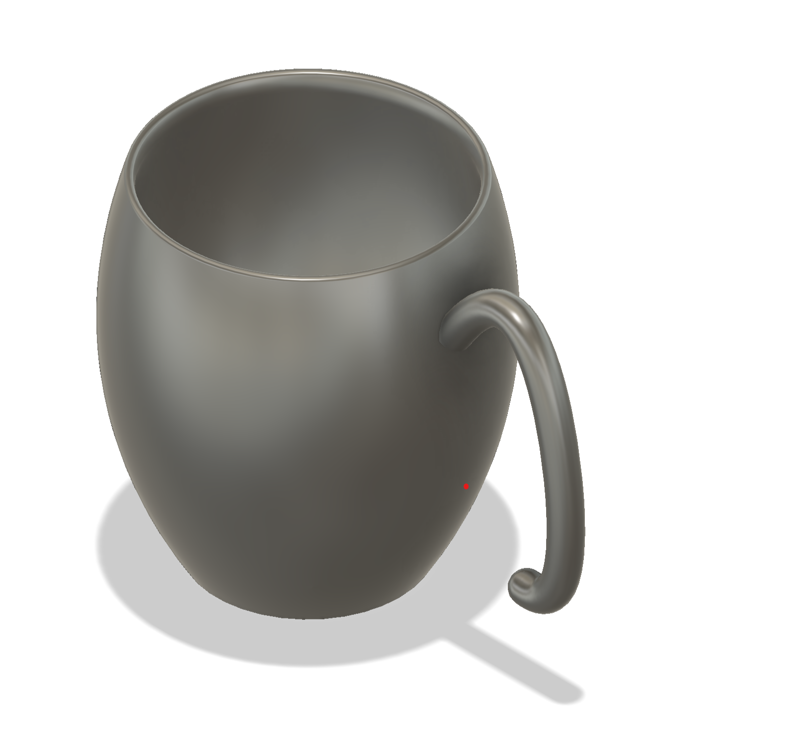 Simple Cup - 3D Printable With Customizable Handle, Actual Size, Simple Build, Modern Design