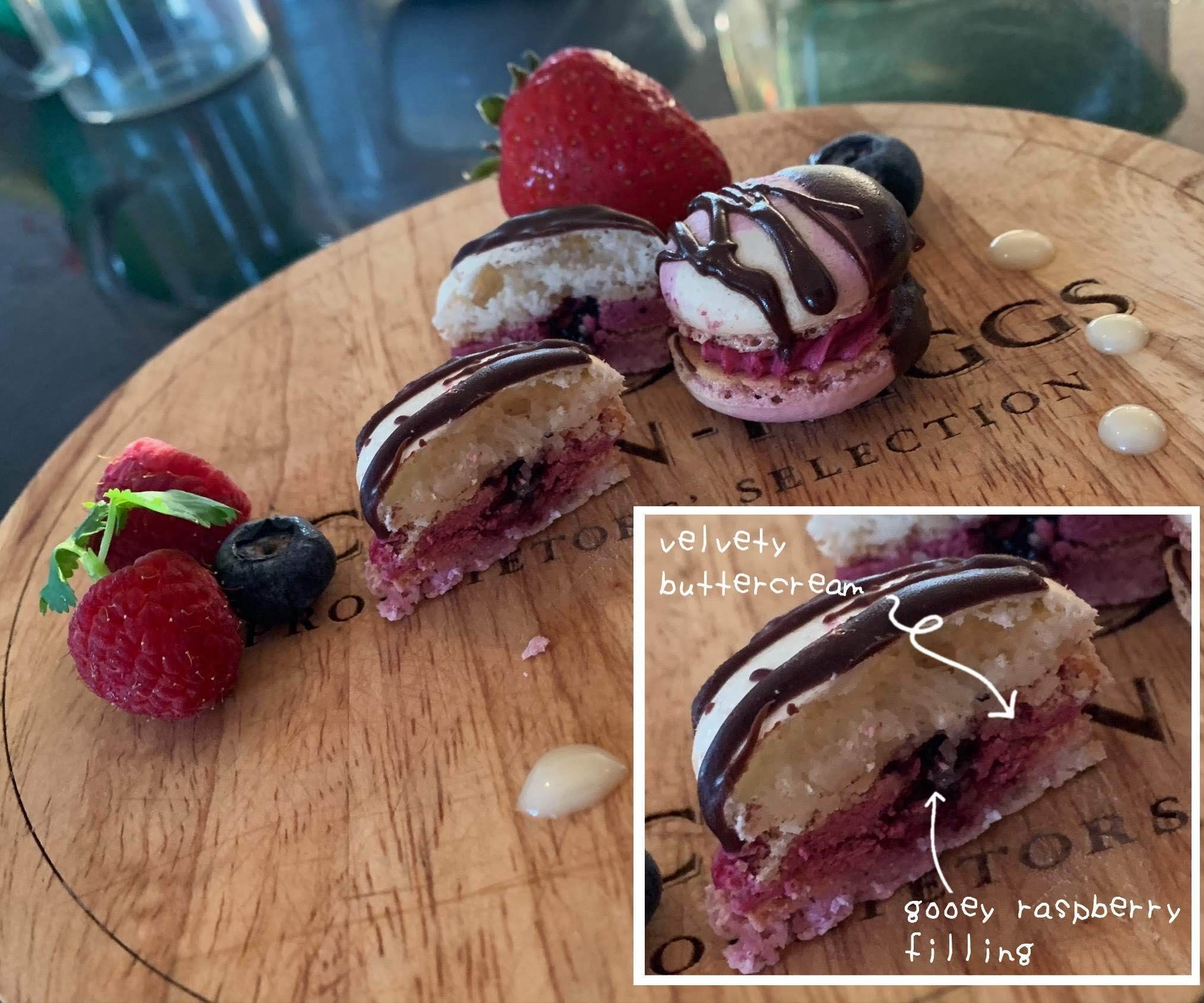 Two-toned Raspberry Macarons With a Twist