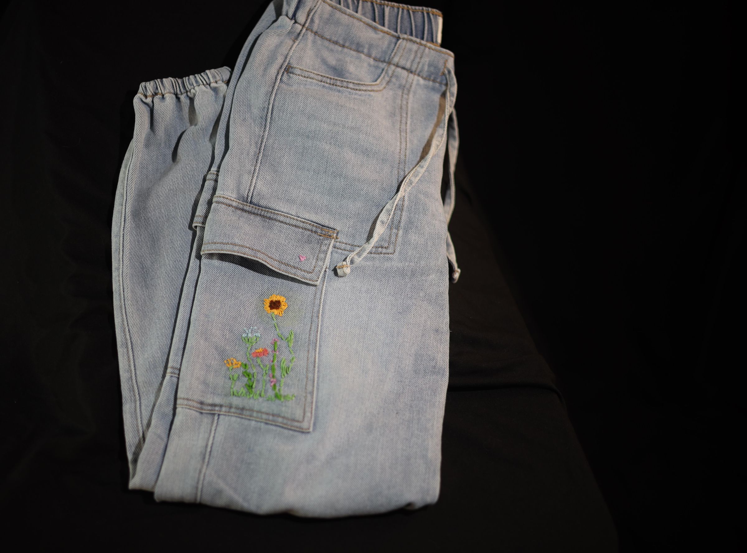 Hand Embroidered Jeans