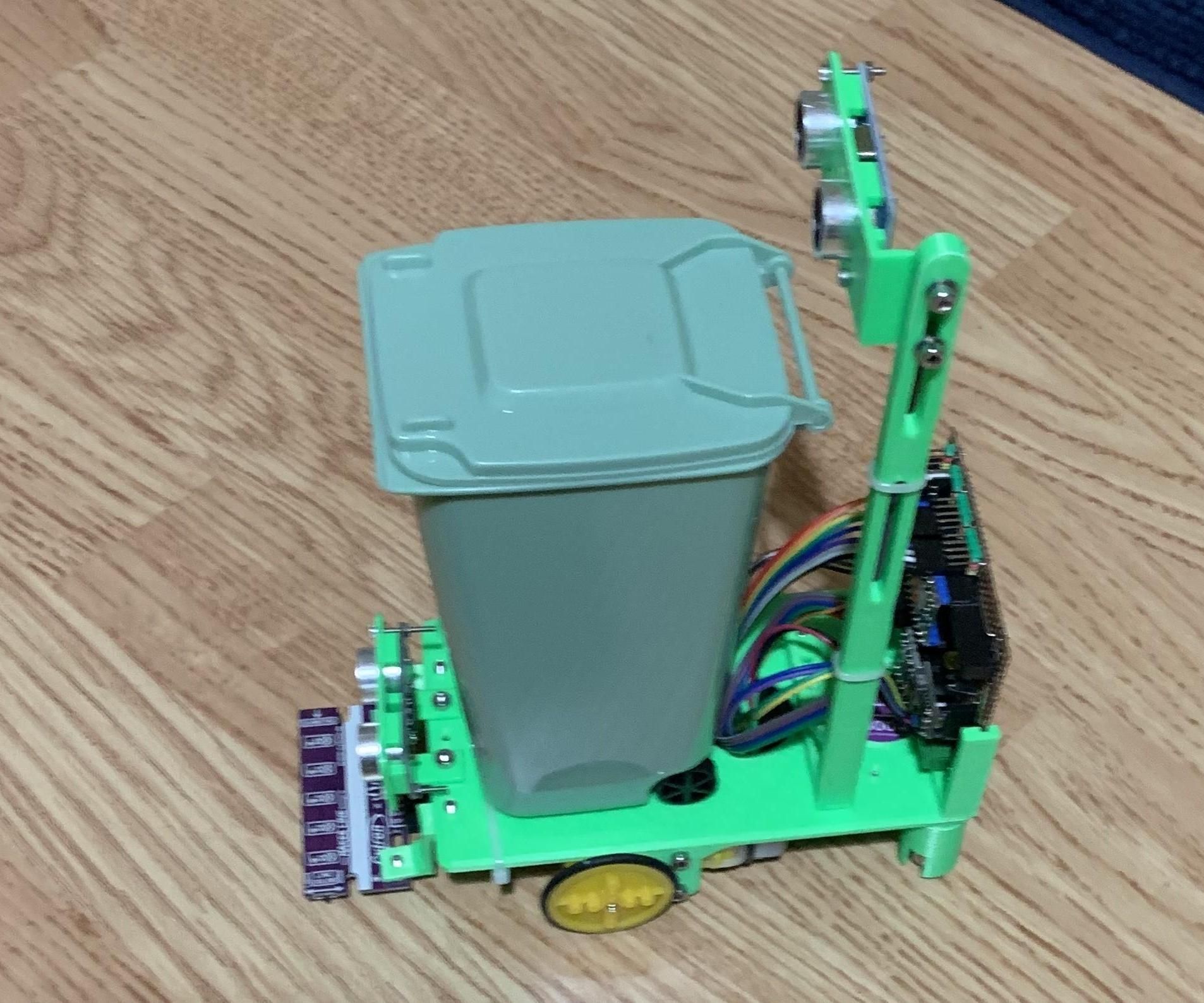Trash Can Robot and Waiter