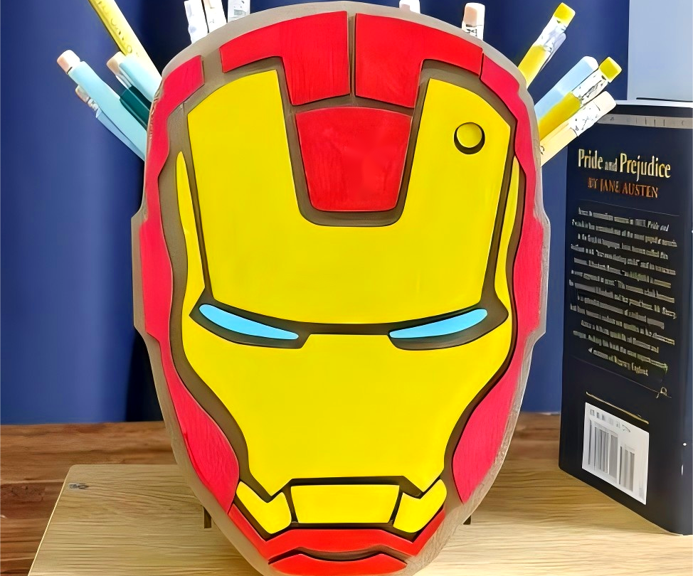 Iron Man Pen Holder | Laser Cut | Desktop