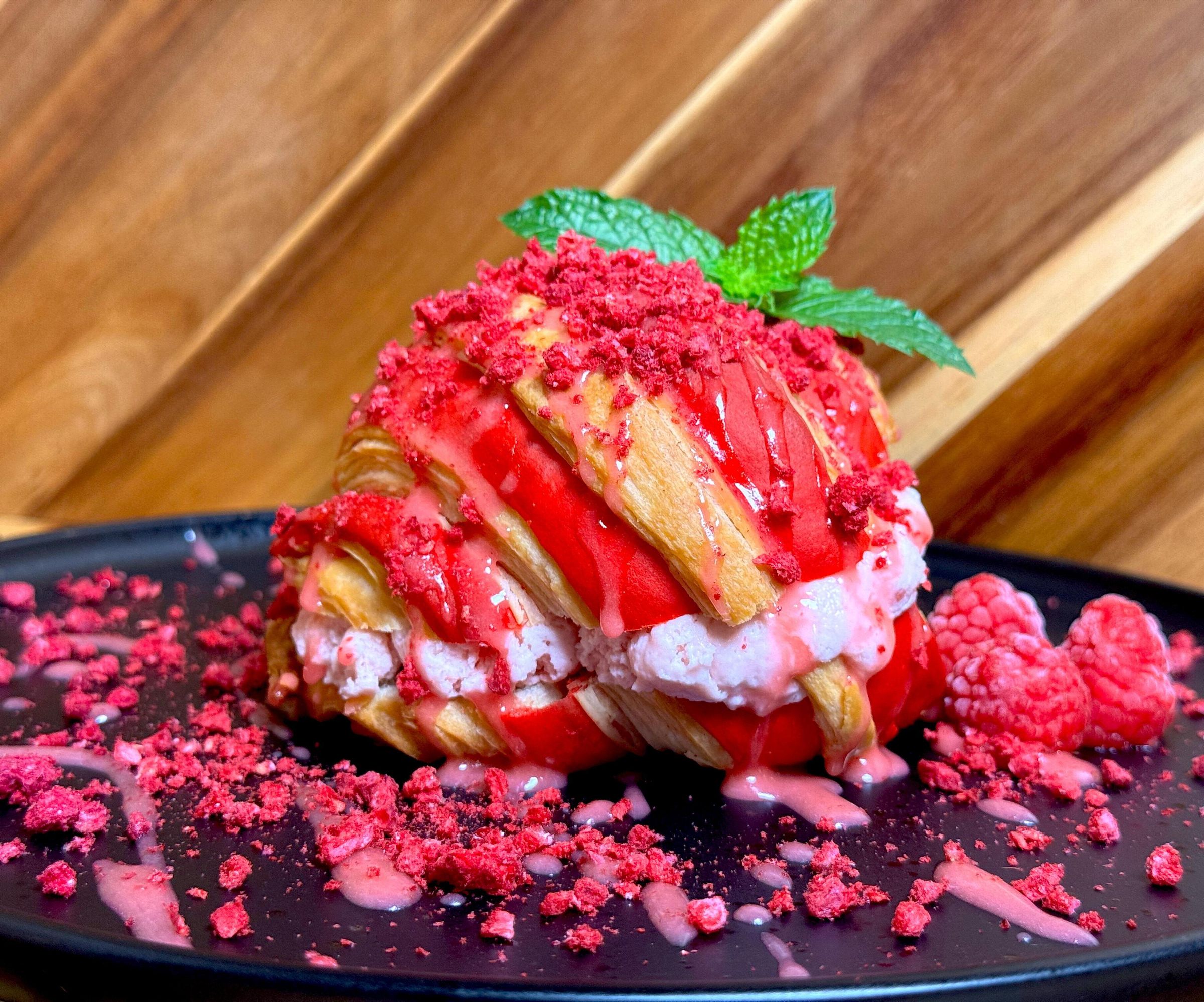 Triple Raspberry Croissants