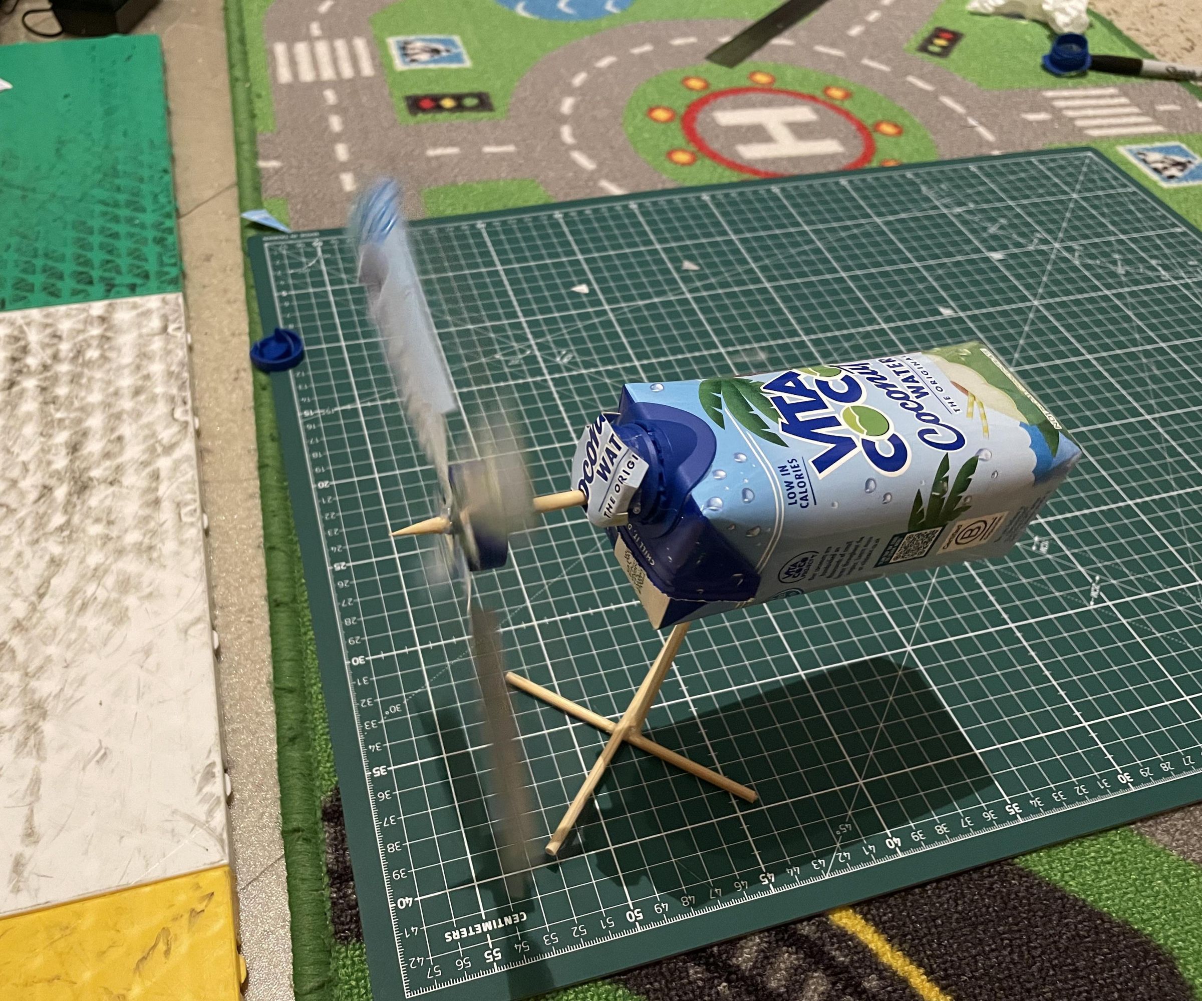 Basic Cardboard Wind Powered Turbine