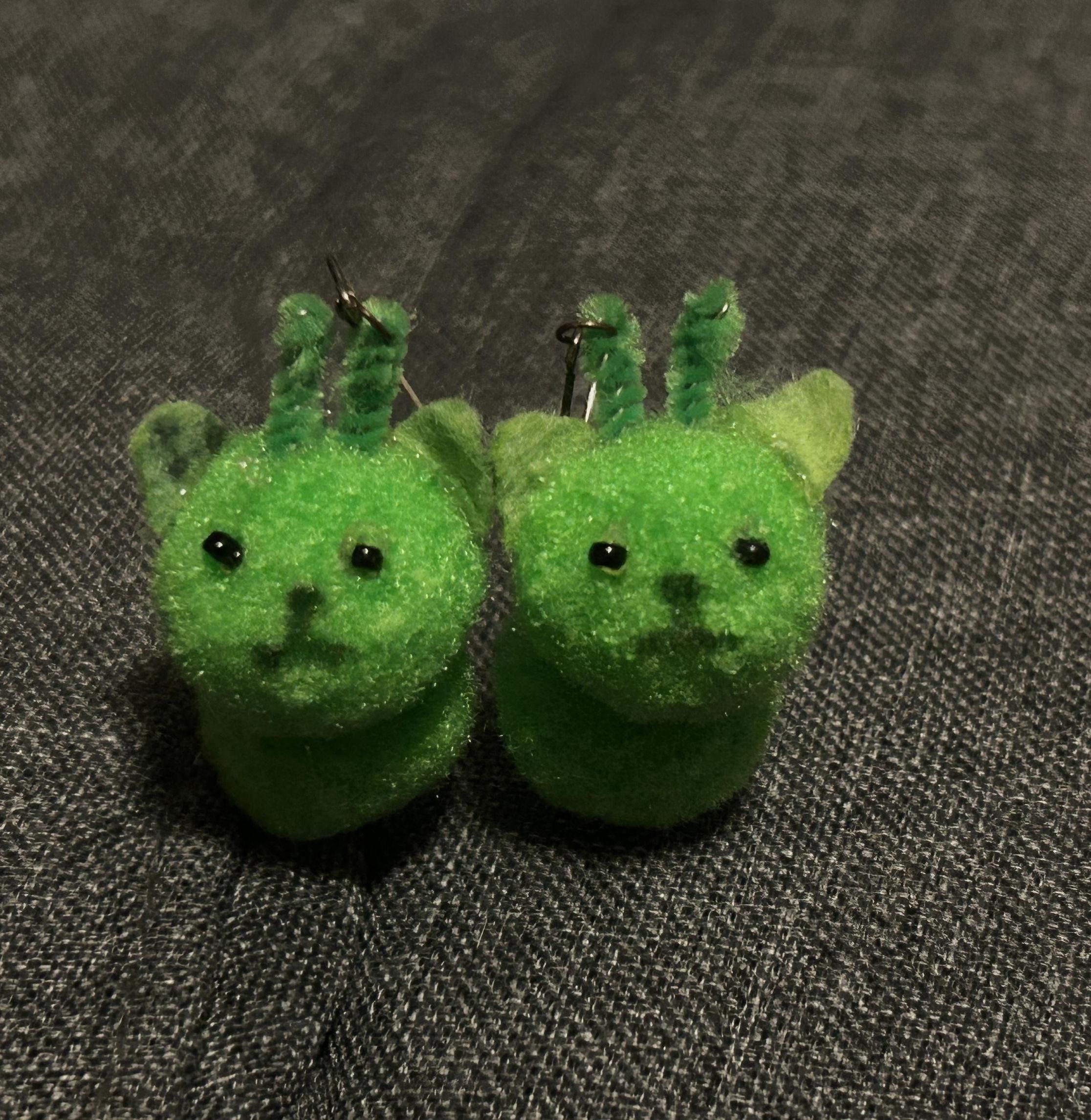 Alien Cat Earrings