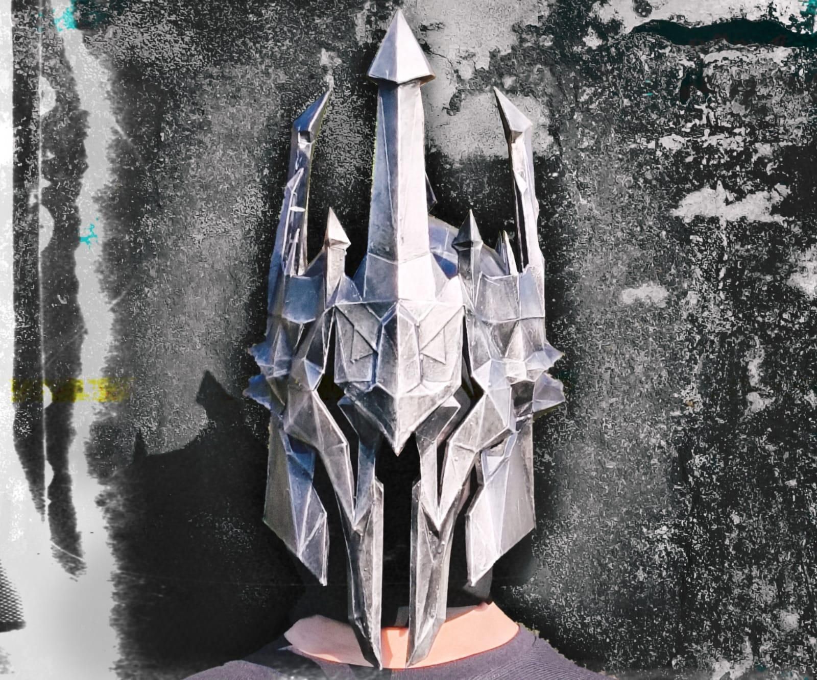 Medieval Fantasy Helmet Crafted From Paper