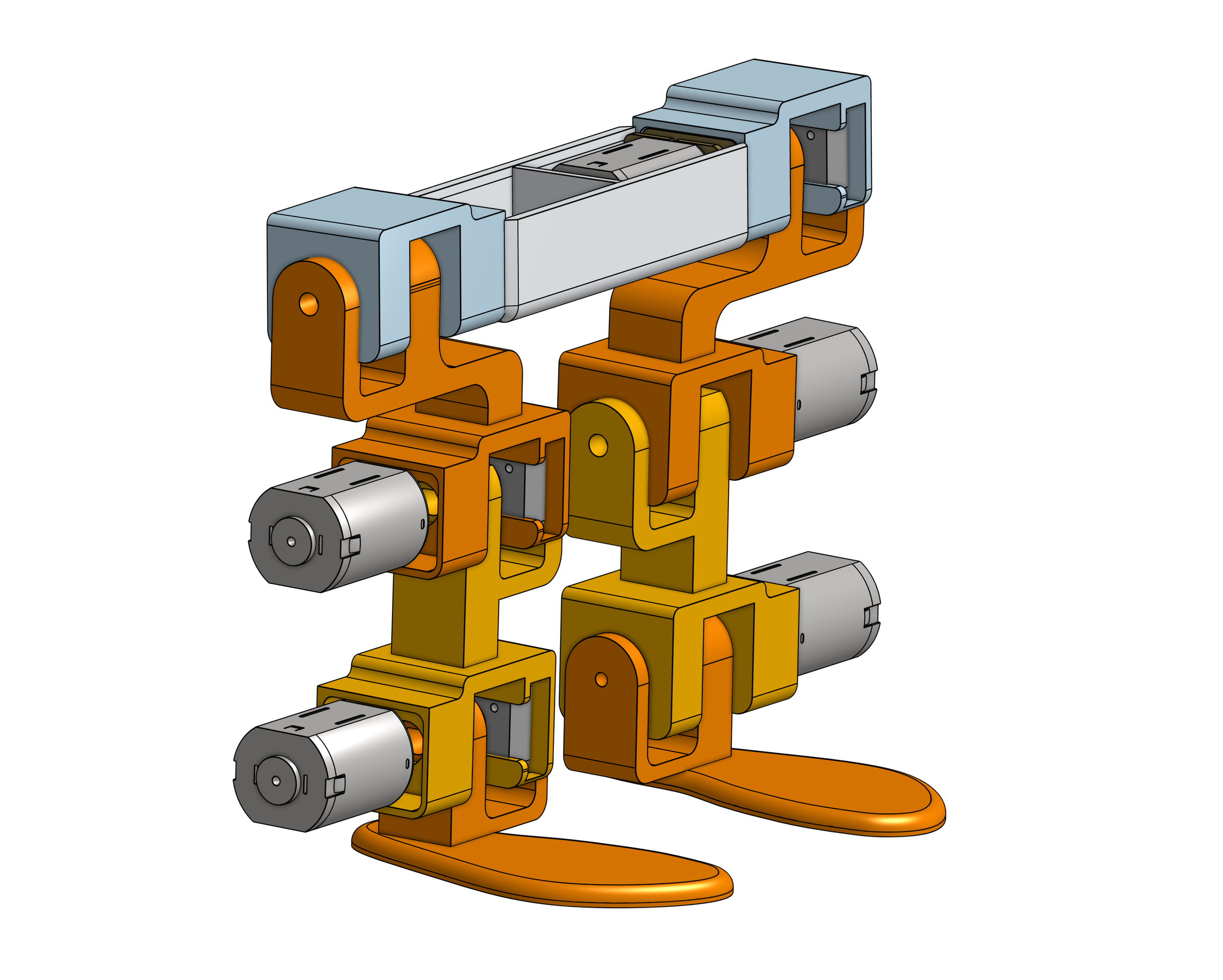 Worlds Smallest Bipedal Robotic Legs (7.5cm)