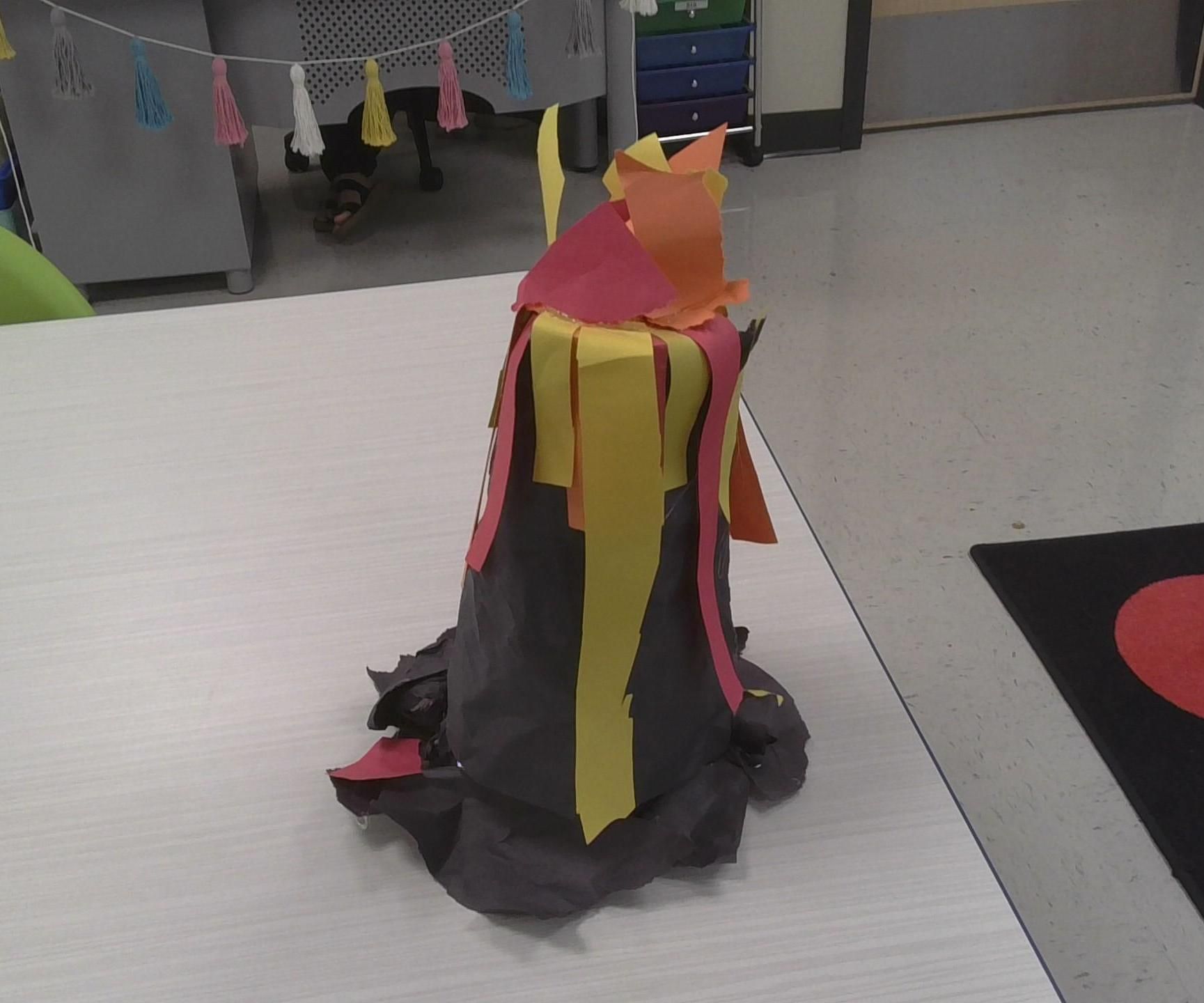 Paper and Cardboard Volcano