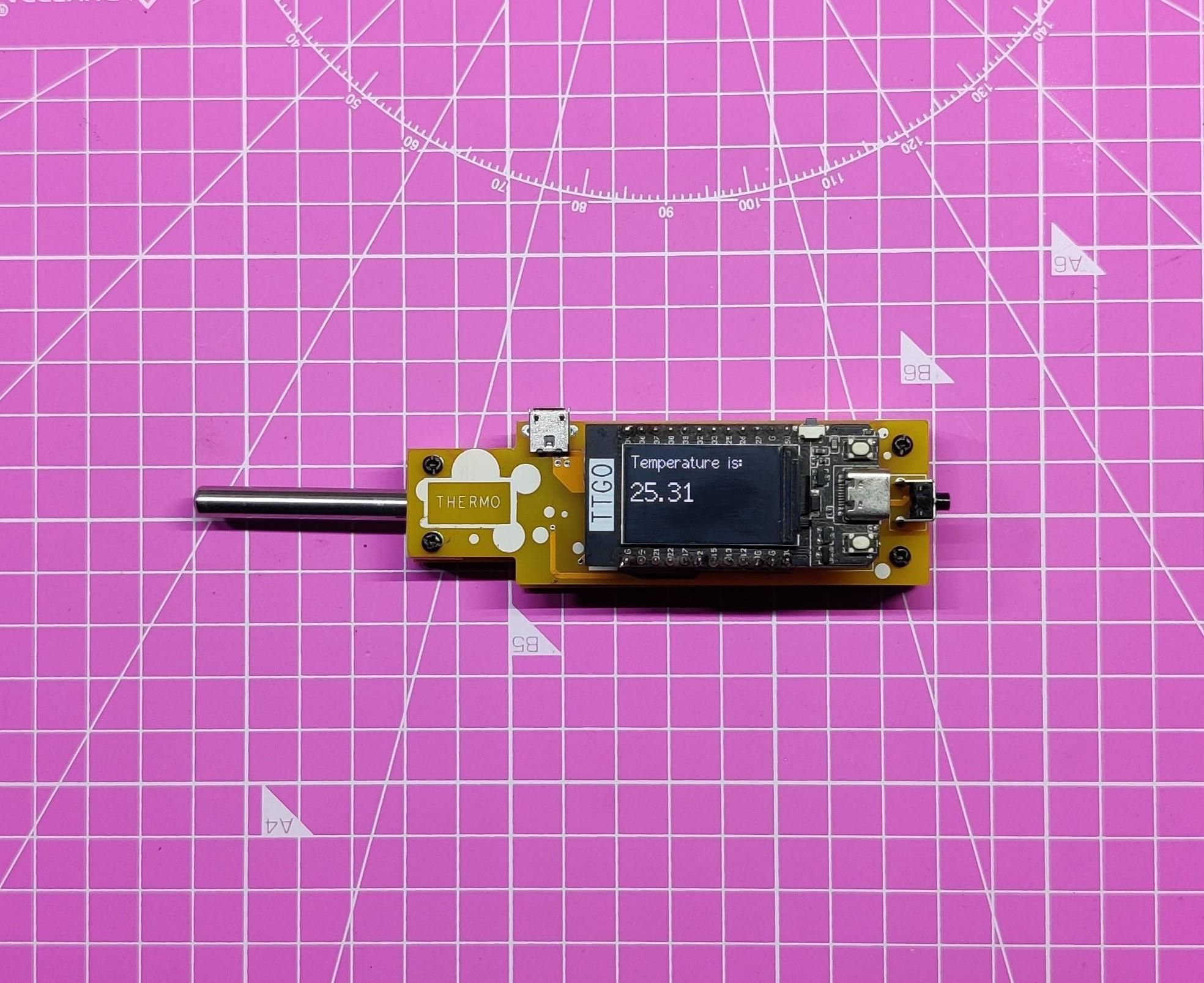 DIY Thermometer With TTGO T Display and DS18B20