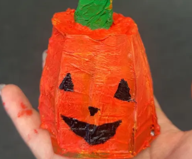 Paper Mache Jack-O-Lantern