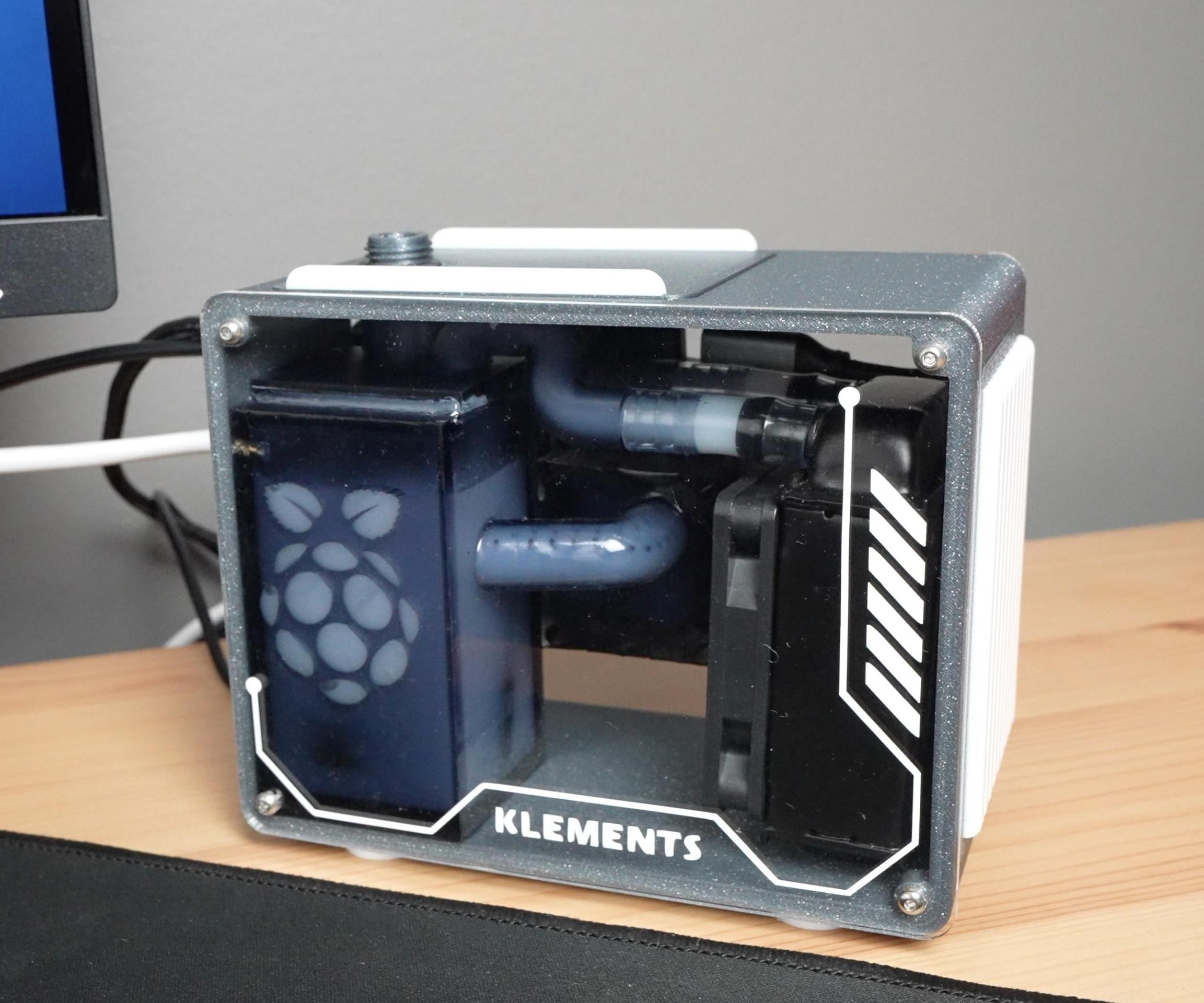 Raspberry Pi 5 Case With Integrated Water Cooling