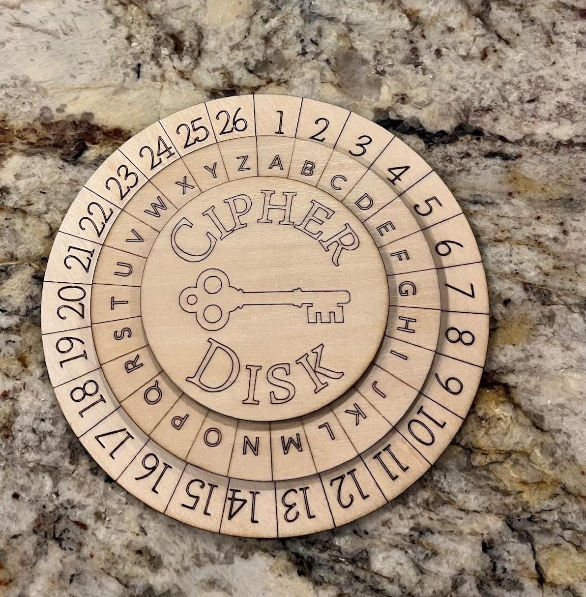 Cipher Disk Decoder for Escape Rooms
