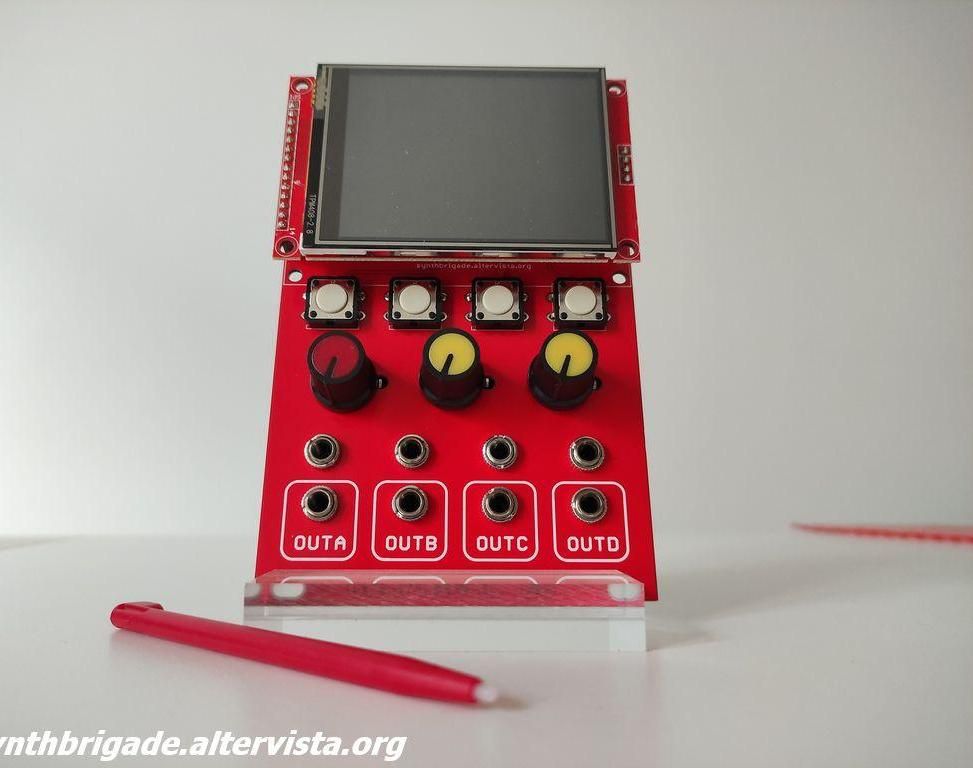 Quad Graphical Envelope Generator Module for Eurorack Synthesizers