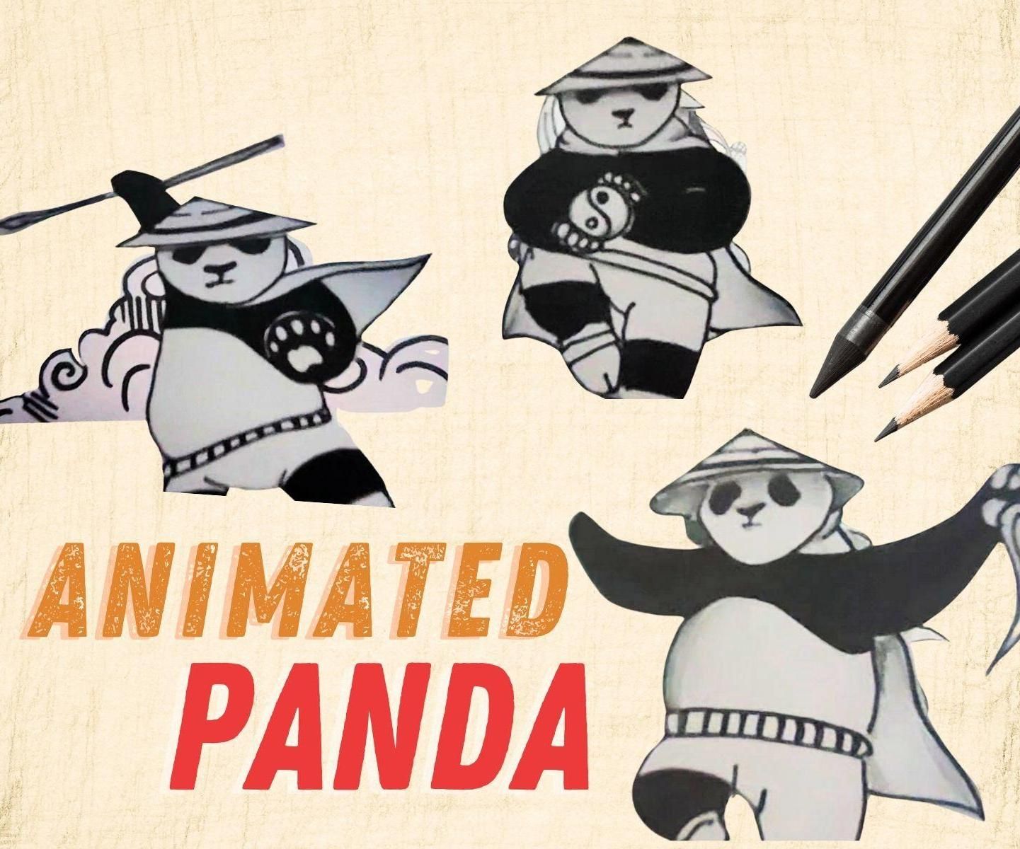 Panda Motion Trail - Frame-by-Frame Animation Magic 🐼