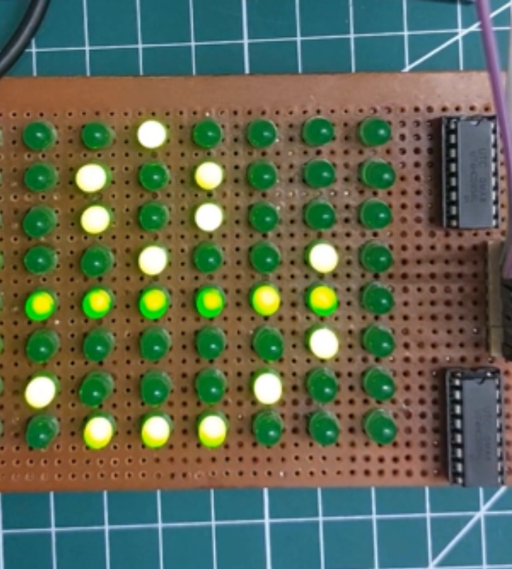 Displaying Diwali Patterns on an 8x8 LED Matrix Using Arduino and 74HC595 Shift Registers