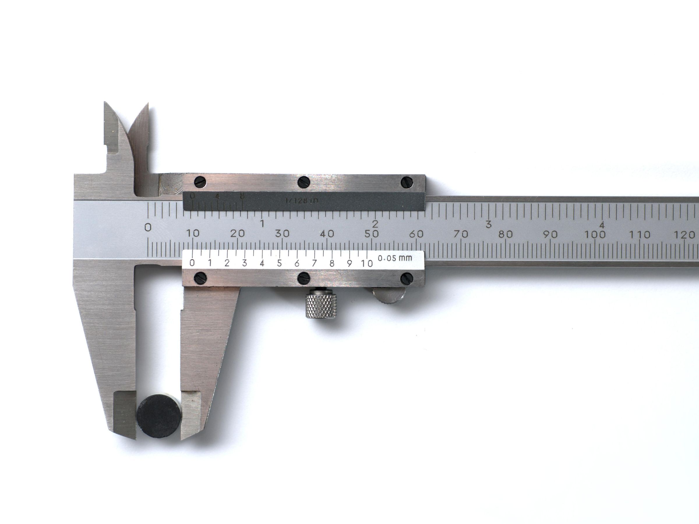 Vernier Caliper 3-D CAD Model To Scale