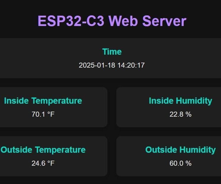 ESP32-C3 SHT40 Weather Server