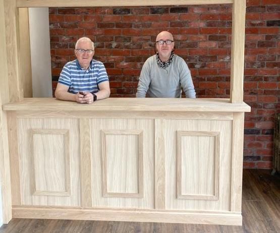 Solid Oak Home Bar