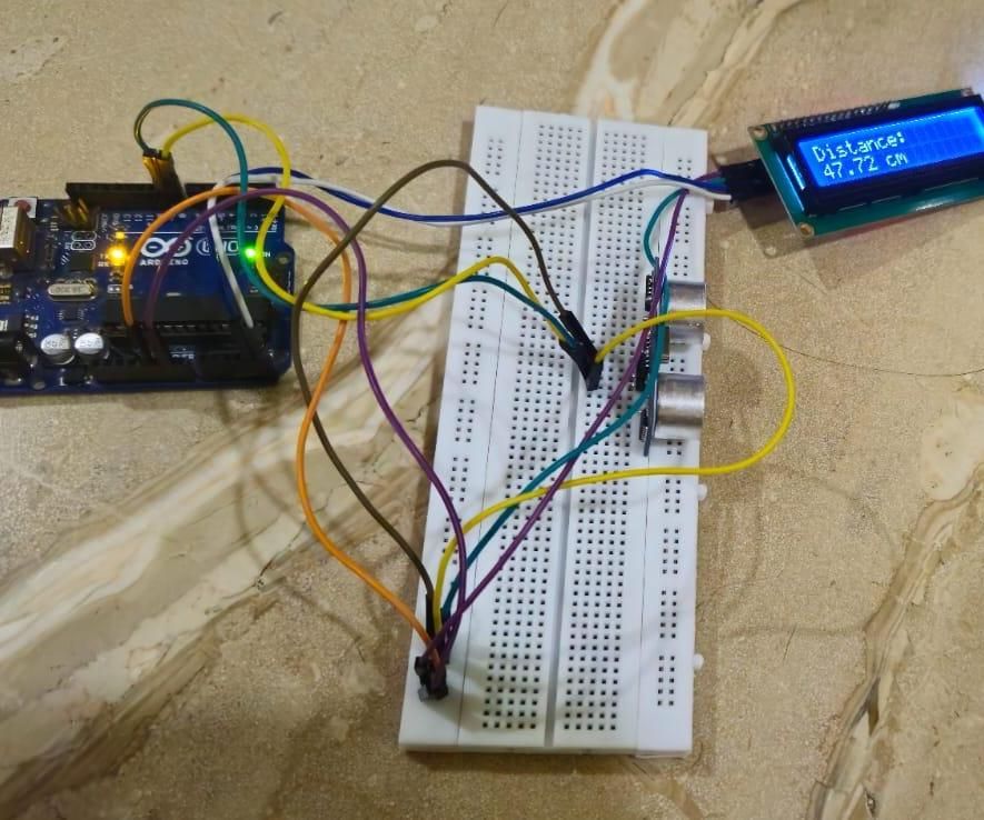 DISTANCE CALCULATOR USING ULTRASONIC SENSOR