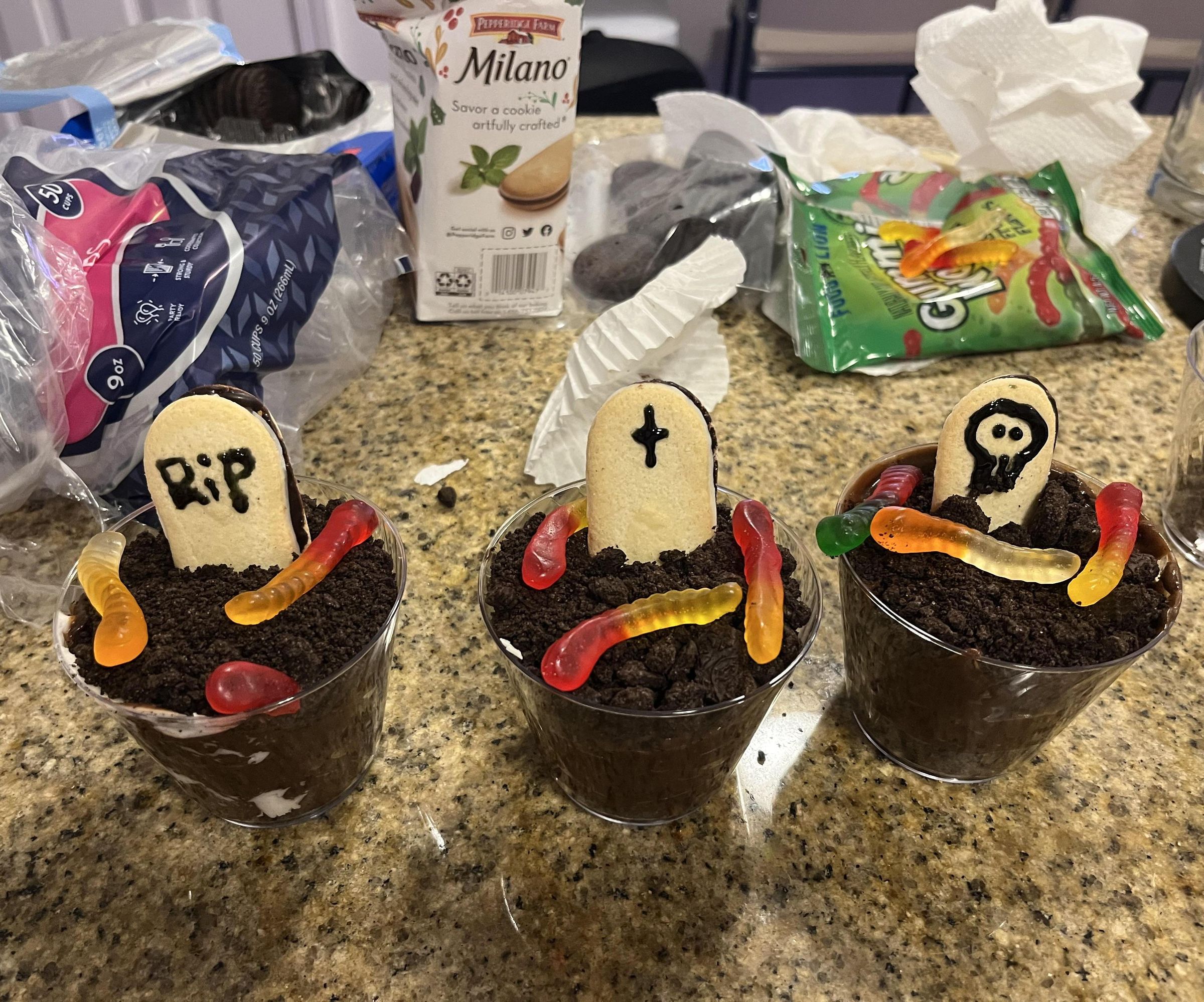 Halloween Graveyard Dirt Cups