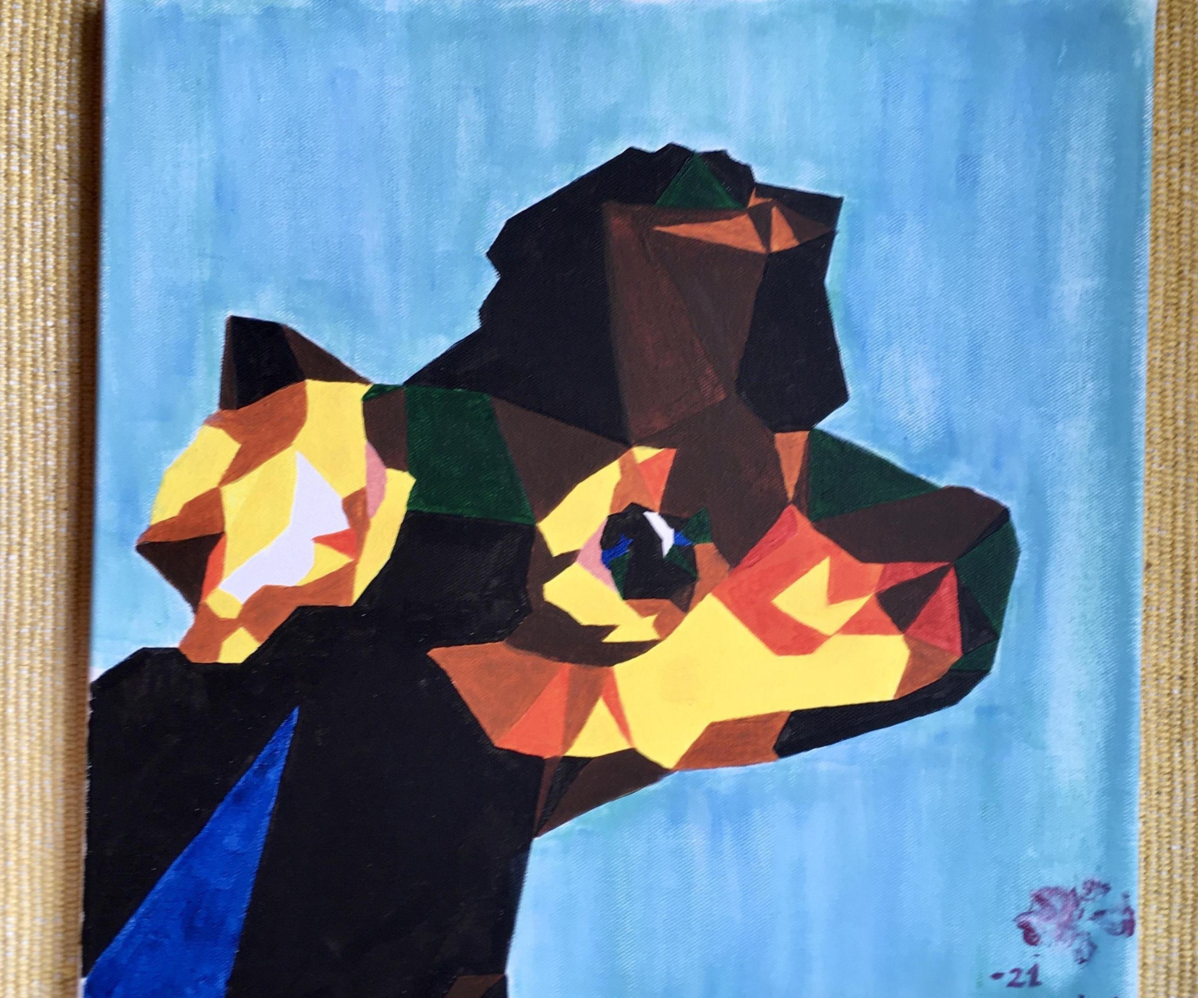 Low Poly Acrylic Painting Art From a Photo