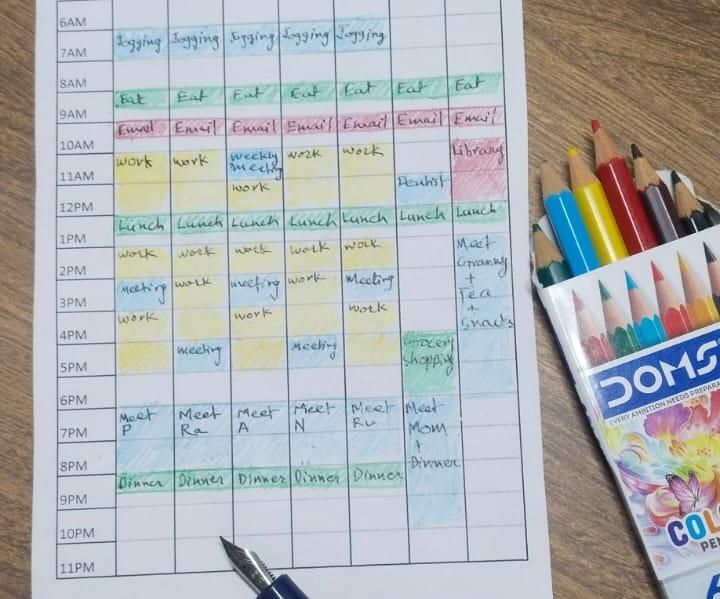 Printable Scheduler for the Scribblers