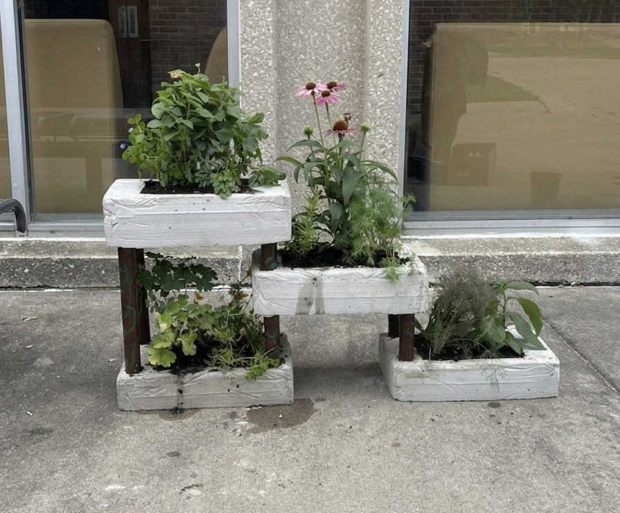 Tiered Concrete Planter