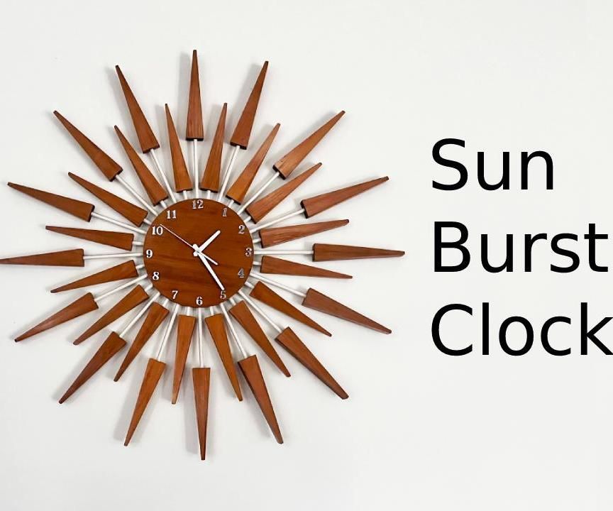 Sun Burst Clock